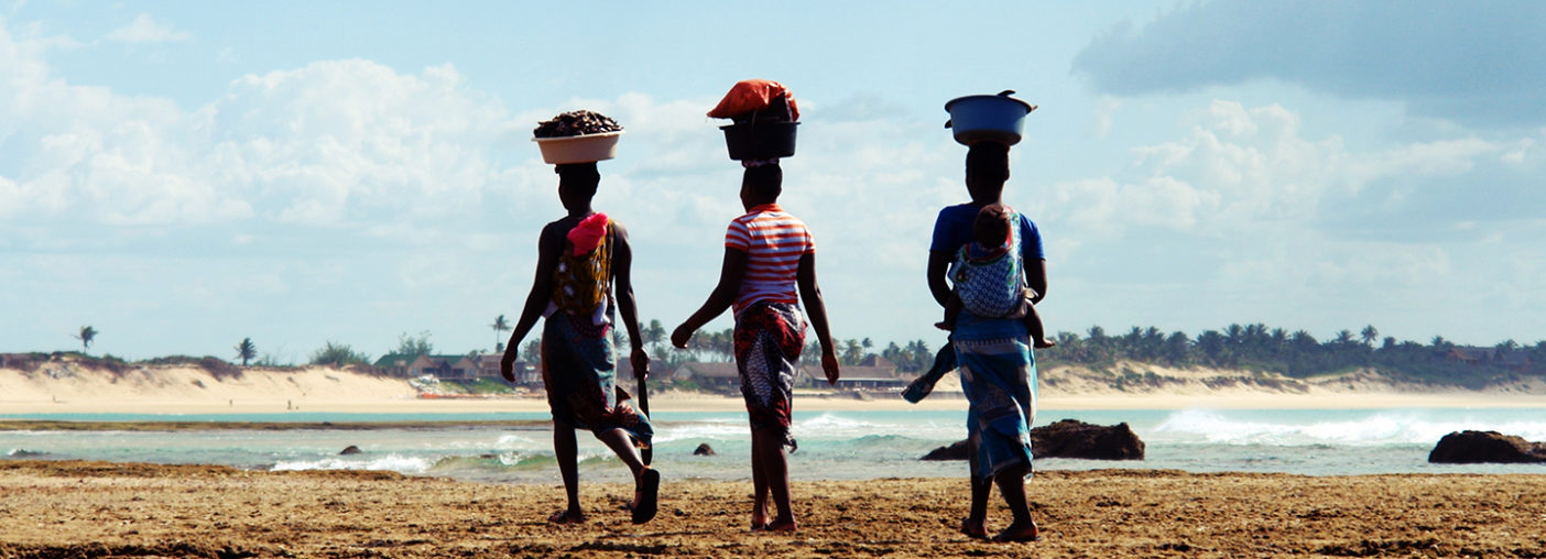 women with baskets